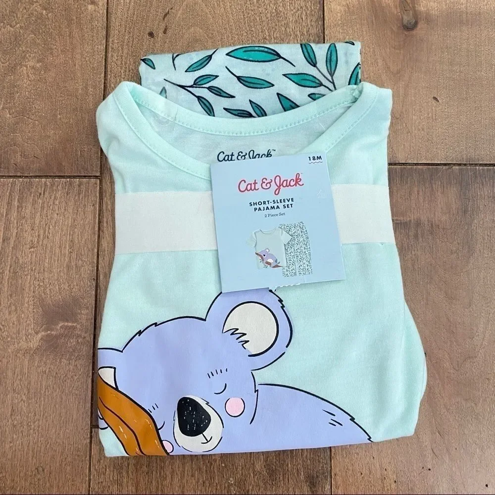 CAT & Jack Matching Pajama Set Toddler Pjs Koala Nwt New